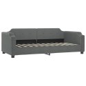 SOFA Z MATERACEM DO SPANIA CIEMNOSZARA 90X200CM TKANINA