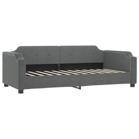 SOFA Z MATERACEM DO SPANIA CIEMNOSZARA 90X200CM TKANINA