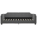 SOFA Z MATERACEM DO SPANIA CIEMNOSZARA 90X200CM TKANINA