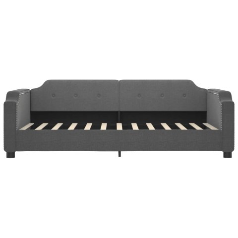 SOFA Z MATERACEM DO SPANIA CIEMNOSZARA 90X200CM TKANINA