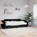 SOFA Z MATERACEM DO SPANIA, CZARNA, 90X200 CM, TKANINA