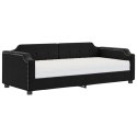 SOFA Z MATERACEM DO SPANIA, CZARNA, 90X200 CM, TKANINA