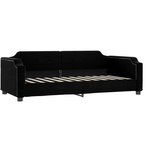 SOFA Z MATERACEM DO SPANIA, CZARNA, 90X200 CM, TKANINA