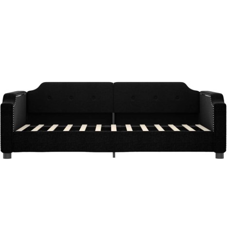 SOFA Z MATERACEM DO SPANIA, CZARNA, 90X200 CM, TKANINA