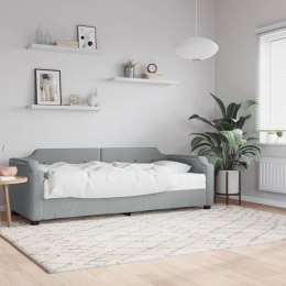 SOFA Z MATERACEM DO SPANIA JASNOSZARA 90X200CM TKANINA