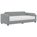 SOFA Z MATERACEM DO SPANIA JASNOSZARA 90X200CM TKANINA