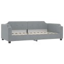 SOFA Z MATERACEM DO SPANIA JASNOSZARA 90X200CM TKANINA