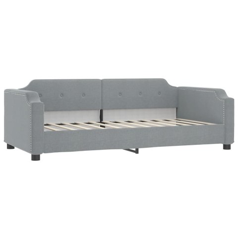 SOFA Z MATERACEM DO SPANIA JASNOSZARA 90X200CM TKANINA