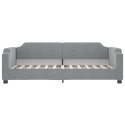 SOFA Z MATERACEM DO SPANIA JASNOSZARA 90X200CM TKANINA