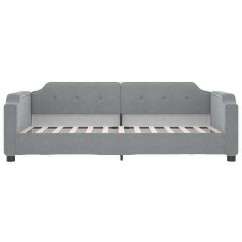 SOFA Z MATERACEM DO SPANIA JASNOSZARA 90X200CM TKANINA