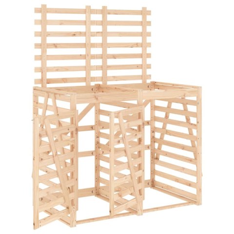 OBUDOWA NA 2 KOSZE NA ŚMIECI DREWNO SOSNOWE