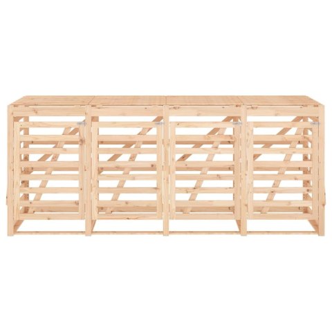 OBUDOWA NA 4 KOSZE NA ŚMIECI DREWNO SOSNOWE