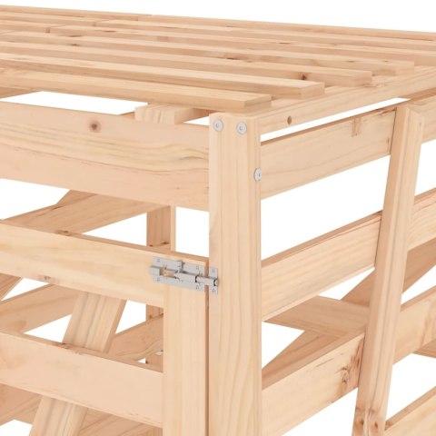 OBUDOWA NA 4 KOSZE NA ŚMIECI DREWNO SOSNOWE