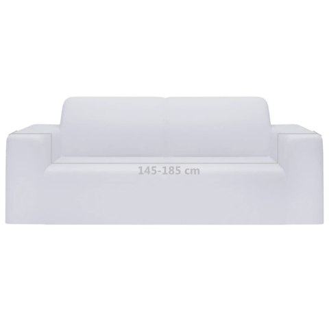 ELASTYCZNY POKROWIEC NA SOFĘ 2-OSOBOWĄ BIAŁY DŻERSEJOWY