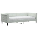 SOFA Z MATERACEM DO SPANIA JASNOSZARA 90X200CM AKSAMIT