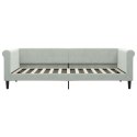 SOFA Z MATERACEM DO SPANIA JASNOSZARA 90X200CM AKSAMIT