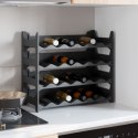 STOJAK NA WINO NA 24 BUTELKI PPSZTAPLOWANY