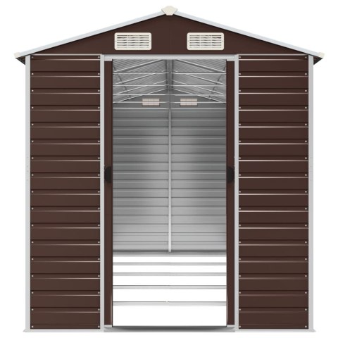 SZOPA OGRODOWA BRĄZOWA 191X470X198CM STAL GALWANIZOWANA