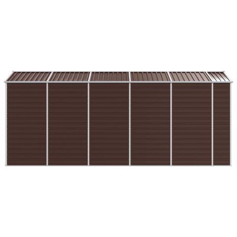 SZOPA OGRODOWA BRĄZOWA 191X470X198CM STAL GALWANIZOWANA