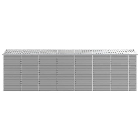 SZOPA OGRODOWA JASNOSZARA 191X640X198CM STAL GALWANIZOWANA