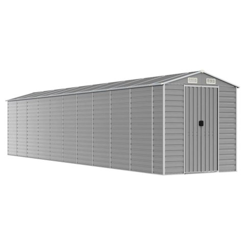 SZOPA OGRODOWA JASNOSZARA 191X895X198CM STAL GALWANIZOWANA