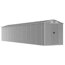 SZOPA OGRODOWA JASNOSZARA 191X980X198CM STAL GALWANIZOWANA