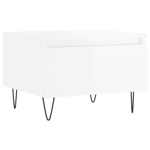 STOLIKI KAWOWE 2SZT POŁYSK BIAŁE 50X46X35CM