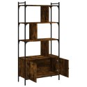 BIBLIOTECZKA Z DRZWICZKAMI PRZYDYMIONY DĄB 76,5X30X154,5CM