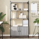 BIBLIOTECZKA Z DRZWICZKAMI SZARY DĄB SONOMA 76,5X30X154,5CM