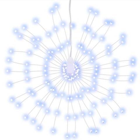 OZDOBY ŚWIĄTECZNE ZE 140 LAMPKAMI LED 4SZT 17CM PILOT ZIMNA BIEL