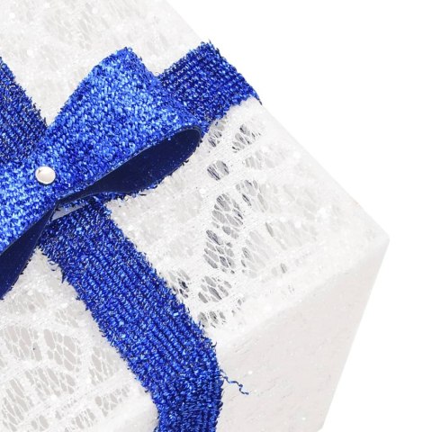 PODŚWIETLANE PREZENTY ŚWIĄTECZNE 3SZT 64 LED CIEPŁA BIEL