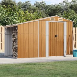 SZOPA OGRODOWA JASNY BRĄZ 277X192,5X179CM STAL GALWANIZOWANA