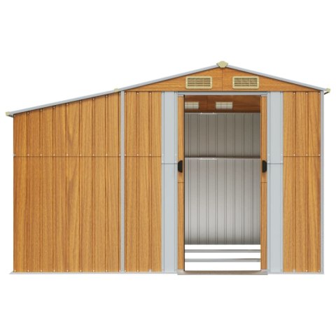 SZOPA OGRODOWA JASNY BRĄZ 277X279X179CM STAL GALWANIZOWANA