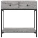STOLIK KONSOLOWY SZARY DĄB SONOMA 75X34,5X75CM