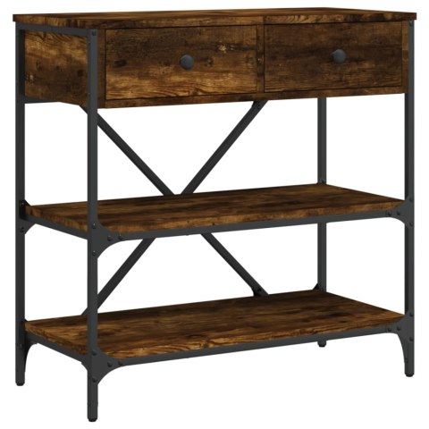 STOLIK KONSOLOWY PRZYDYMIONY DĄB 75X34,5X75CM