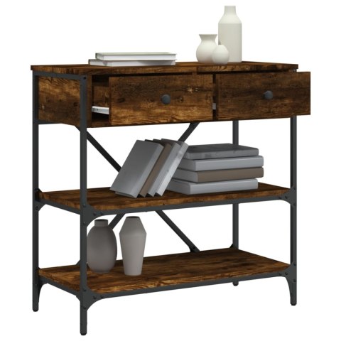 STOLIK KONSOLOWY PRZYDYMIONY DĄB 75X34,5X75CM