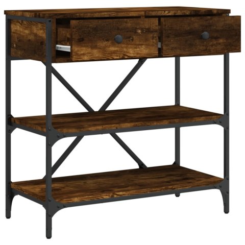 STOLIK KONSOLOWY PRZYDYMIONY DĄB 75X34,5X75CM