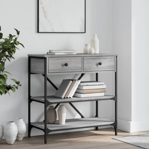 STOLIK KONSOLOWY SZARY DĄB SONOMA 75X34,5X75CM