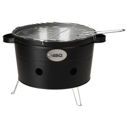 PROGARDEN GRILL Z 2 UCHWYTAMI 34,5CM CZARNY MATOWY