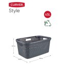 CURVER KOSZ NA PRANIE STYLE 45 L ANTRACYTOWY