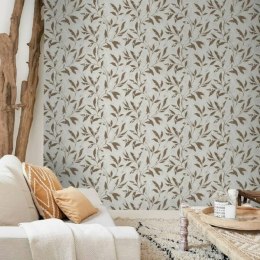 DUTCH WALLCOVERINGS TAPETA LEAFS BEŻOWO-BRĄZOWA