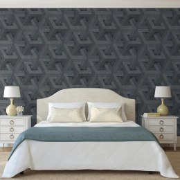 DUTCH WALLCOVERINGS TAPETA ONYX ANTRACYTOWO-ZŁOTA