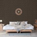 DUTCH WALLCOVERINGS TAPETA GEOMETRIC CZARNO-ZŁOTA