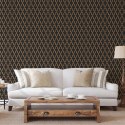 DUTCH WALLCOVERINGS TAPETA GEOMETRIC CZARNO-ZŁOTA