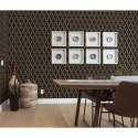 DUTCH WALLCOVERINGS TAPETA GEOMETRIC CZARNO-ZŁOTA