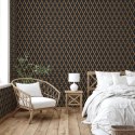 DUTCH WALLCOVERINGS TAPETA GEOMETRIC CZARNO-ZŁOTA