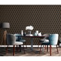 DUTCH WALLCOVERINGS TAPETA GEOMETRIC CZARNO-ZŁOTA