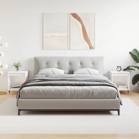 SZAFKI NOCNE 2 SZT BIAŁE POŁYSK 40X35X50CM