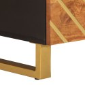 STOLIK KAWOWY BRĄZOWO-CZARNY 80X54X40CM DREWNO MANGO
