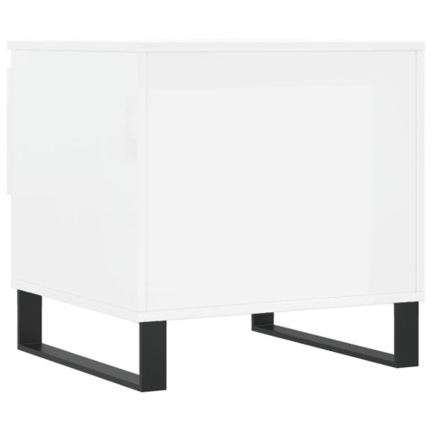 STOLIKI KAWOWE 2 SZT POŁYSK BIAŁE 50X46X50CM